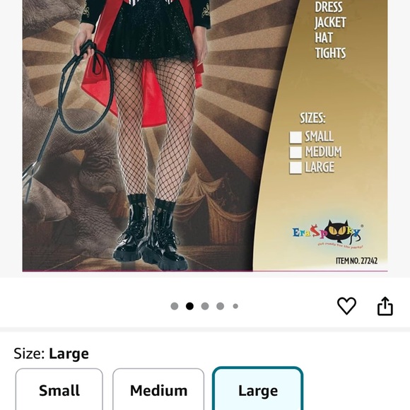 Red and Black Ringmaster Costume - Picture 2 of 2